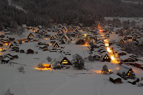Winter’s Night, Ogimachi Gassho Village, Japan